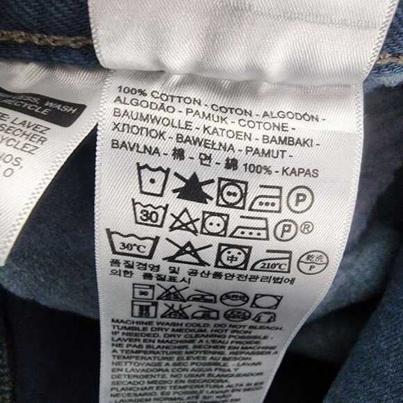 Levis Jeans Mens 44x30 501 Blue Cotton Hi Rise Button Fly Classic Straight *GUC* - Picture 11 of 14